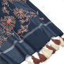 Flower embroidered scarf